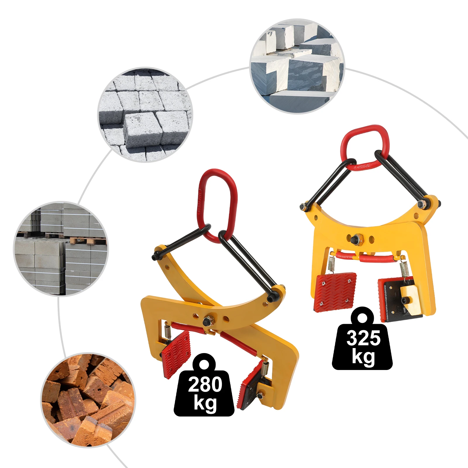Tang Steen Grijper 280Kg/325Kg Compenserende Tang Baksteen Met Eindringen Voor Het Hijsen Van Transport Hout Steen