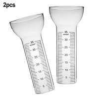 Replacement Glass For Rain Gauge Precipitation Gauge Glass Rainwater Gauge 35mm 2pcs Flashlight Rain Gauge Outdoor Rain Guage