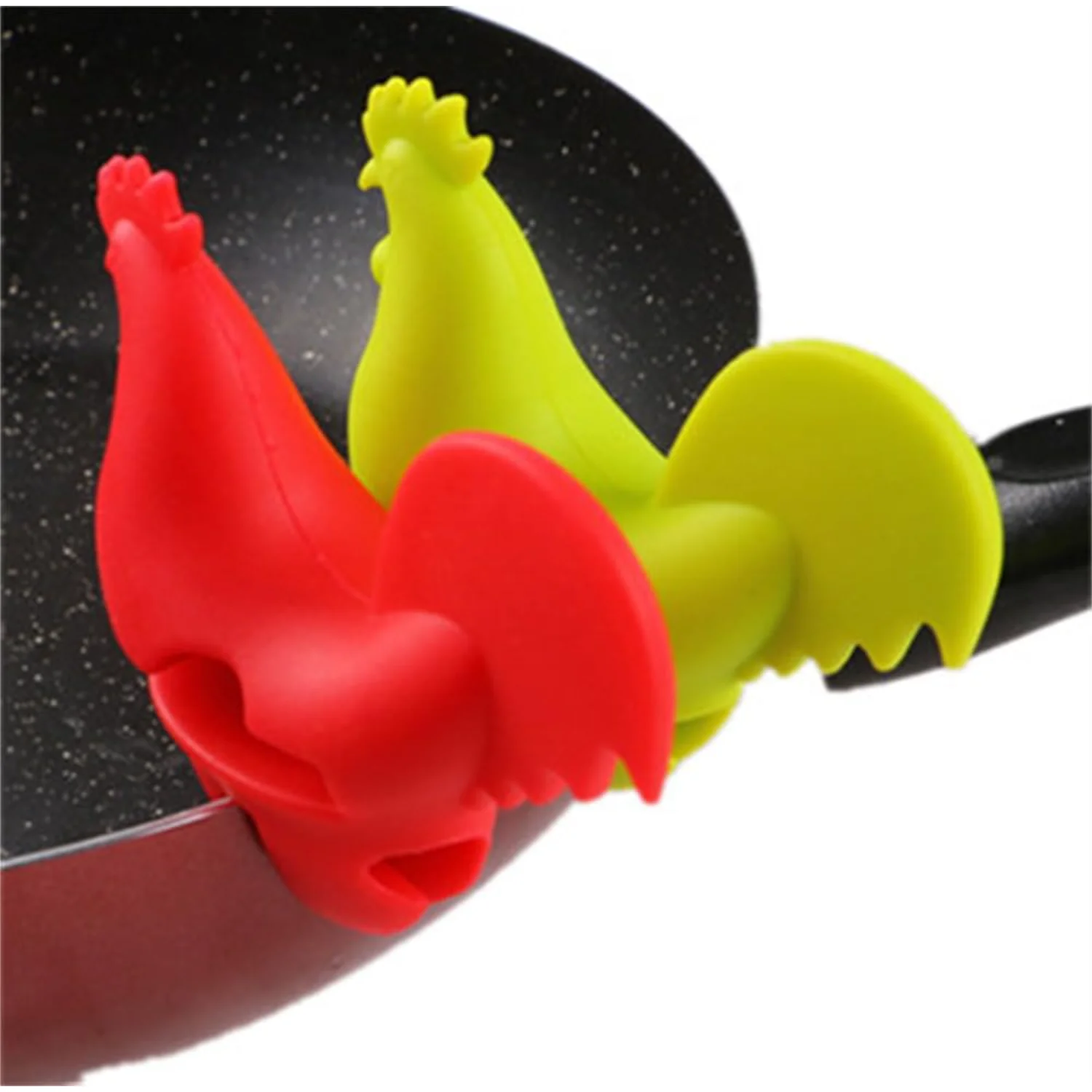 Silicone Pot Clip Spoon Rest Silicone Utensil Rest Silicone Spoon Rest for Stove  Spill- Lid Lifter Non-Slip Spoon Holder Stove 