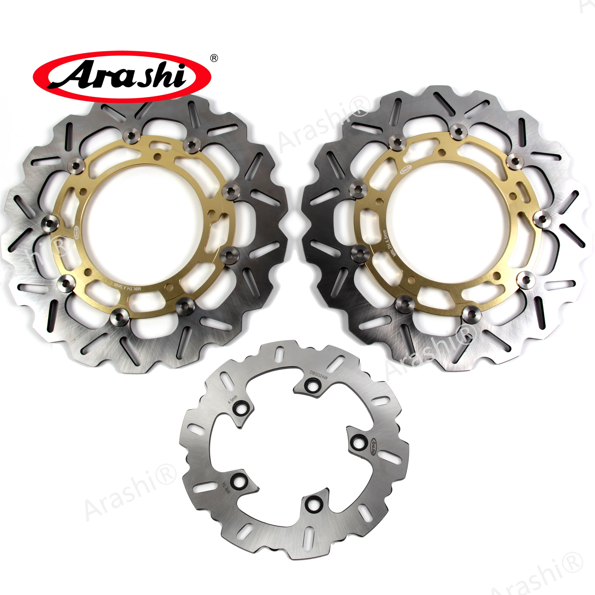 Arashi 1 Set Full Floating CNC Front Rear Brake Disc Rotor For YAMAHA YZF-R1 1998 - 2021 YZF R1 2008 2009 2010 2011 2012 2013