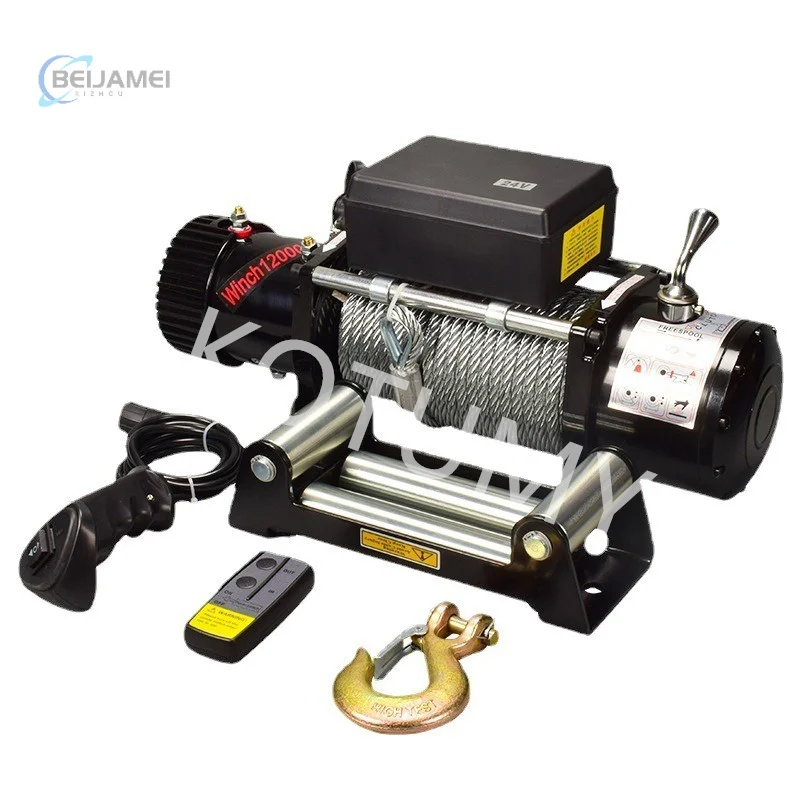 Electric Winch 12V 24V Car Mounted Small Crane 24v Electric Hoist Winch Off-road Vehicle Towing Self Rescue Trailer Winch
