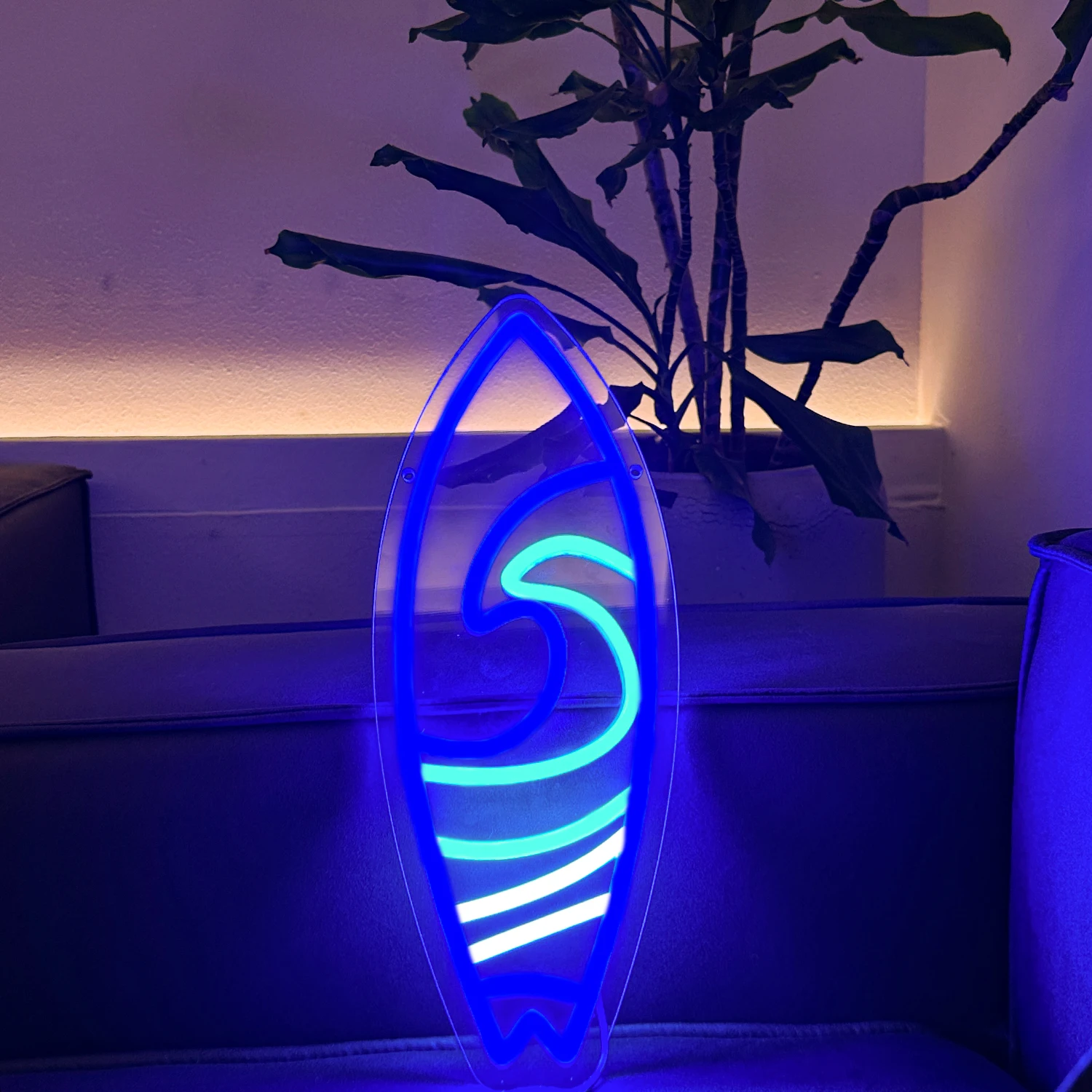 Surfboard Neon Wall Decoration Unique Special Gift Cool and Fashionable 2023 Design Beach Bar Home Decoration Boys and GirlsRooM