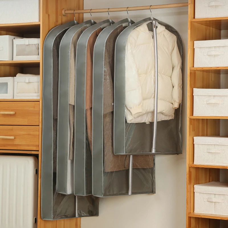 

Transparent Clothes Dust Cover Wardrobe Garment Bag for Clothes Coat Protector Dress Suit Case Cover Clothing Storage Organizer