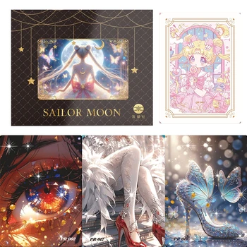 Sailor Moon card Tsukino Usagi Luna Takeuchi 3D relief gold plated fantasy magic eternal crystal Anime collection card toy gift