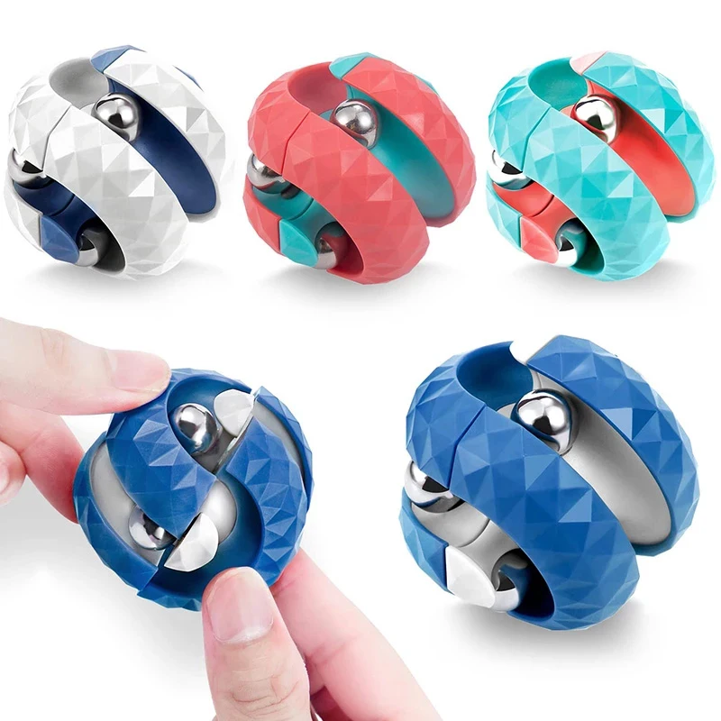 Decompression Orbit Ball Fidget Decompression Track Pinball Finger Spinner EDC Gadgets For ADHD And Anxiety Kids Adults