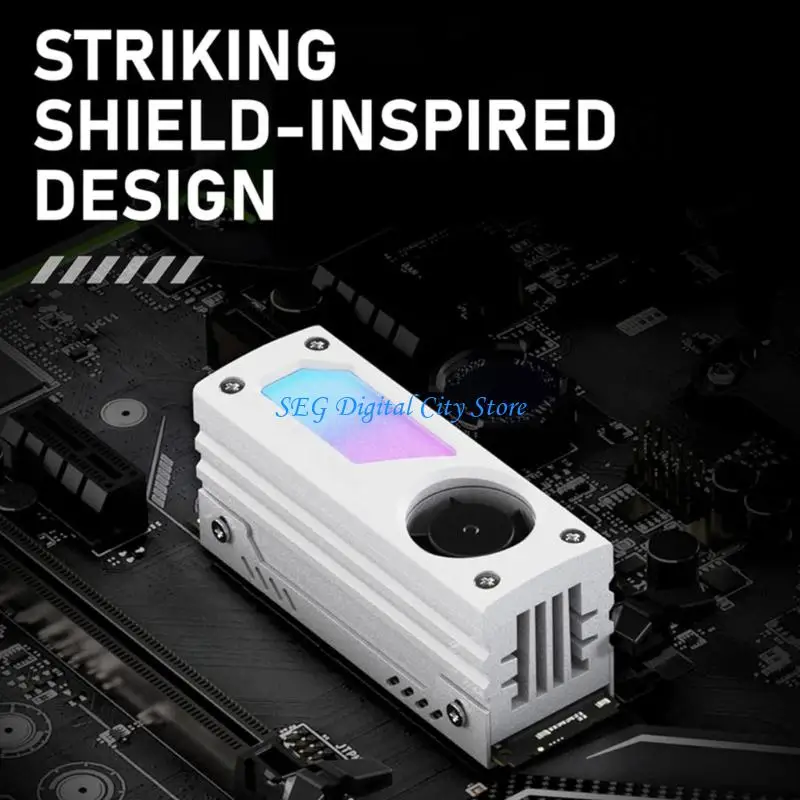 

U75B ARGB M.2 SSD NVMe Heat Sink Aluminum M.2 2280 Solid States Hard Disk Heatsink Gaskets Aluminum M.2 SSD Heatsink