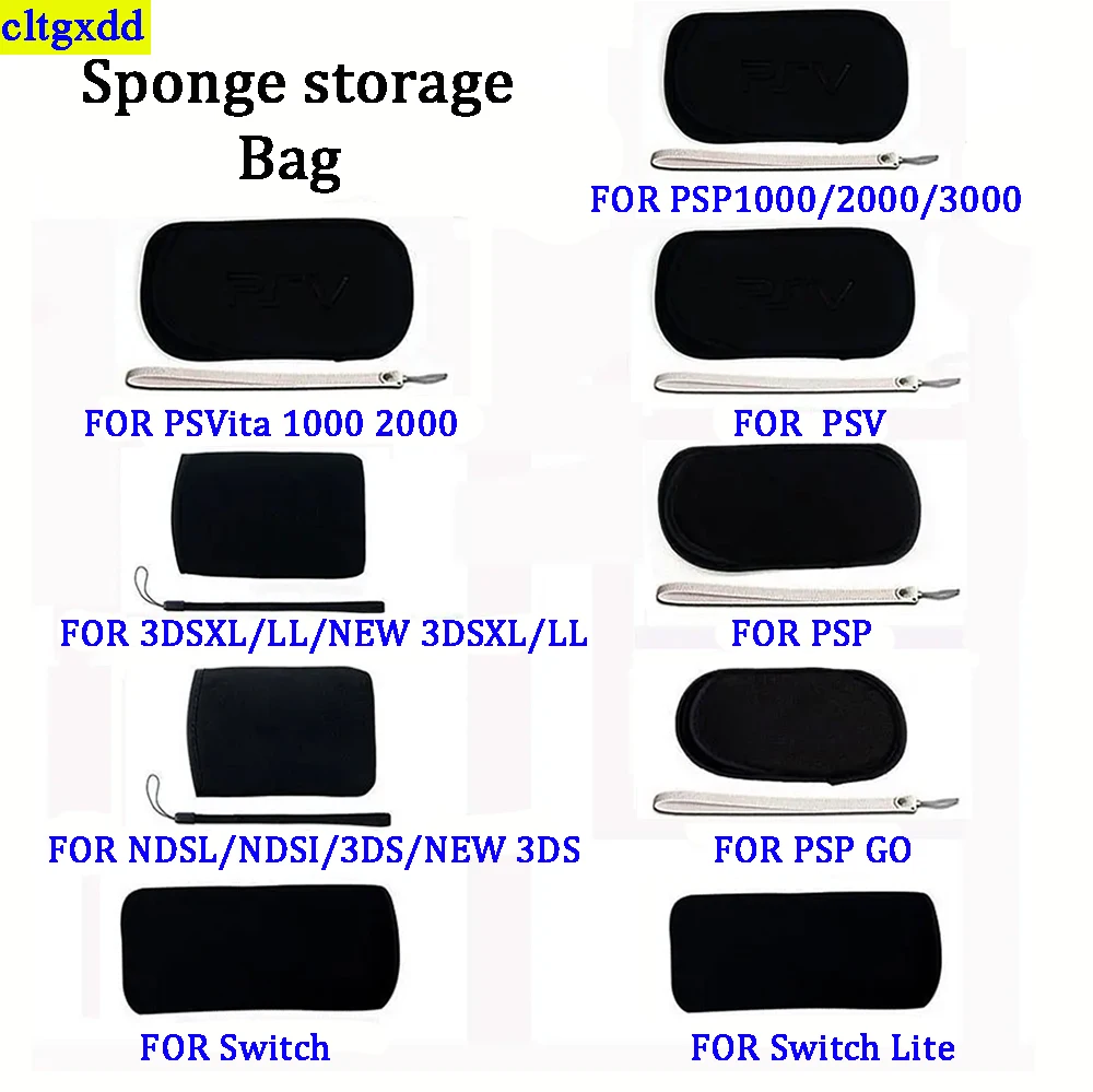 

1piece FOR PSV PSP 1000/2000/3000 Screen Protective Carrying Storage Bag Pouch Case For NDSL NDSi NDS for New 3DS XL Switch Lite