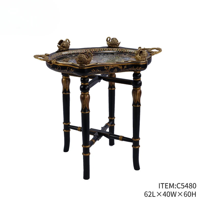 

Y Ручная скульптура, бронзовое фарфоровое дерево, винтажный столик, балкон, гостиная, небольшой журнальный столик C5480