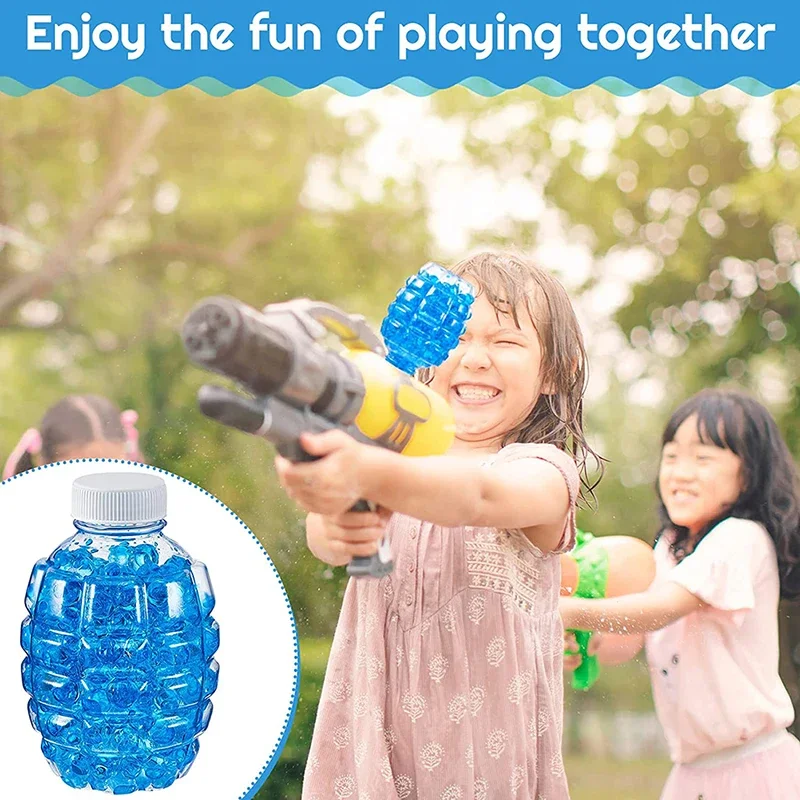4 pezzi accessori per perline di gel d'acqua bottiglia di perline di gel d'acqua tramoggia di plastica bottiglia di ananas pistola giocattolo bottiglia di munizioni di tiro