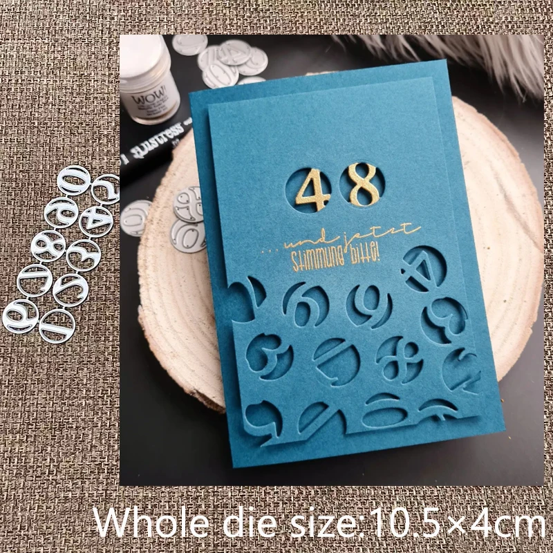 XLDesign Craft Metal stencil mold Cutting Dies round numbers decoration scrapbook die cuts Album Paper Card Craft Embossing