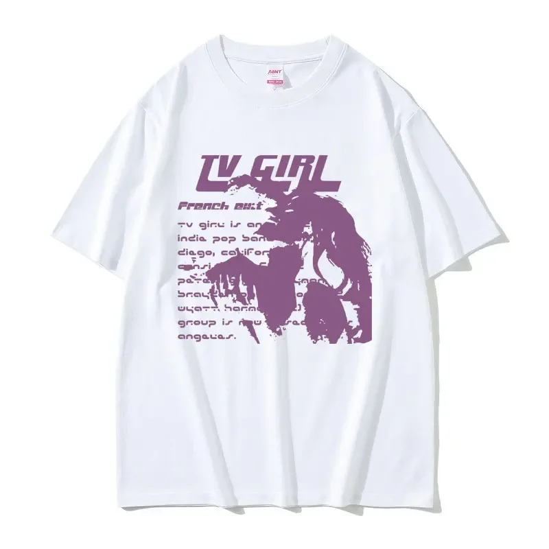 Tv Girl Tee Shirt French Exit Album T-shirt Music Band Graphic Tshirt Art Music Merch for Gift Tees Men Women Loose Short Sleeve