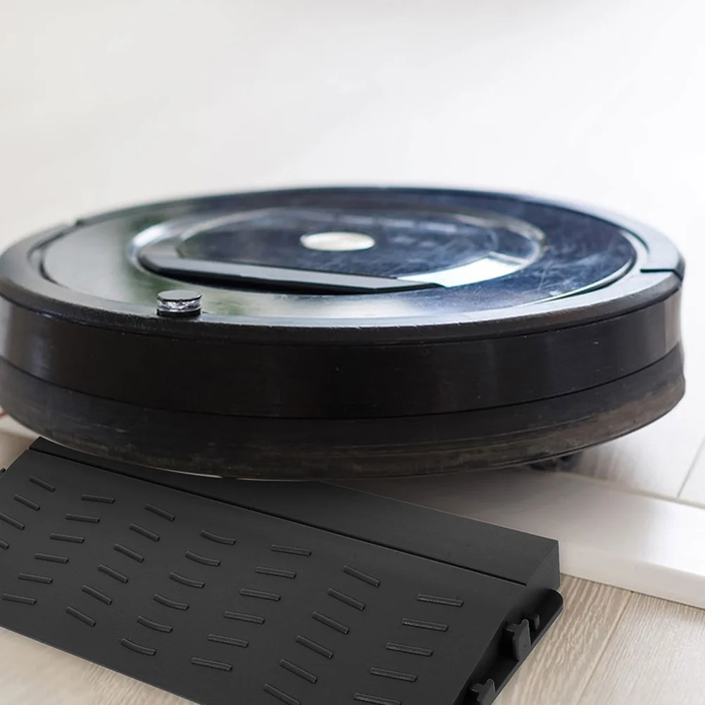 2個入り ロボット掃除機用 スレッショルドランプパッド プラスチック製 ドアウェイトランジションストリップ 滑り止め 室内フロアランプマット 家庭用 オフィス用