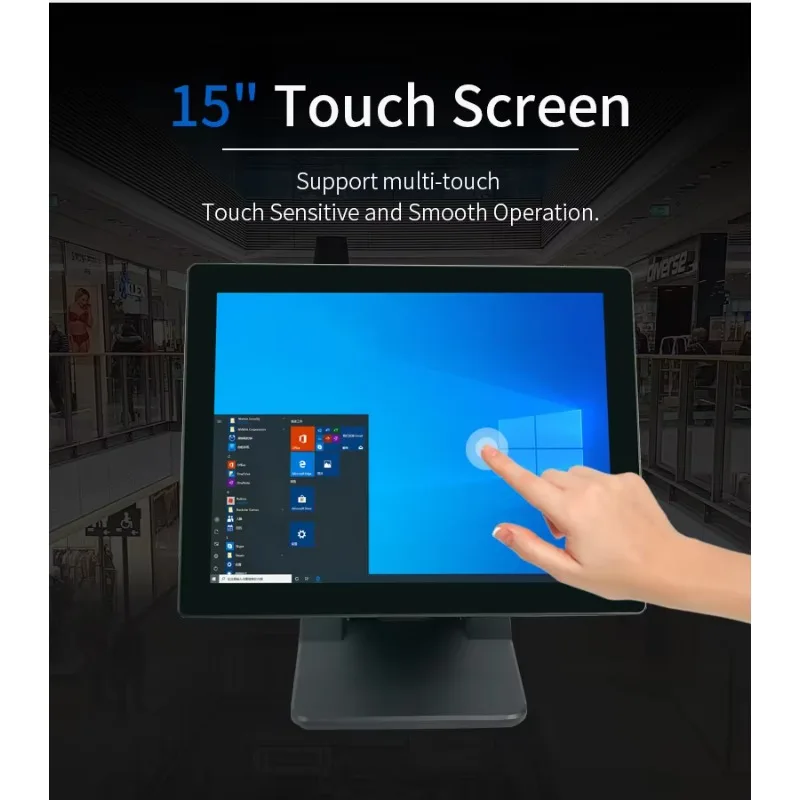 Dual Screen All In One  Terminal Cash Register Payment POS Machine For Retail Business Store