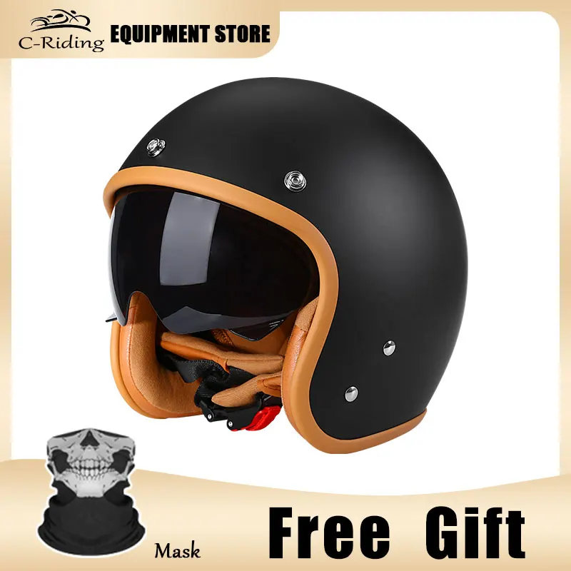 

Matt Black Vintage Helmet Inner Visor Motorcycle Sun Shield High Quality Lens Scratch-Resistant for Men and Women