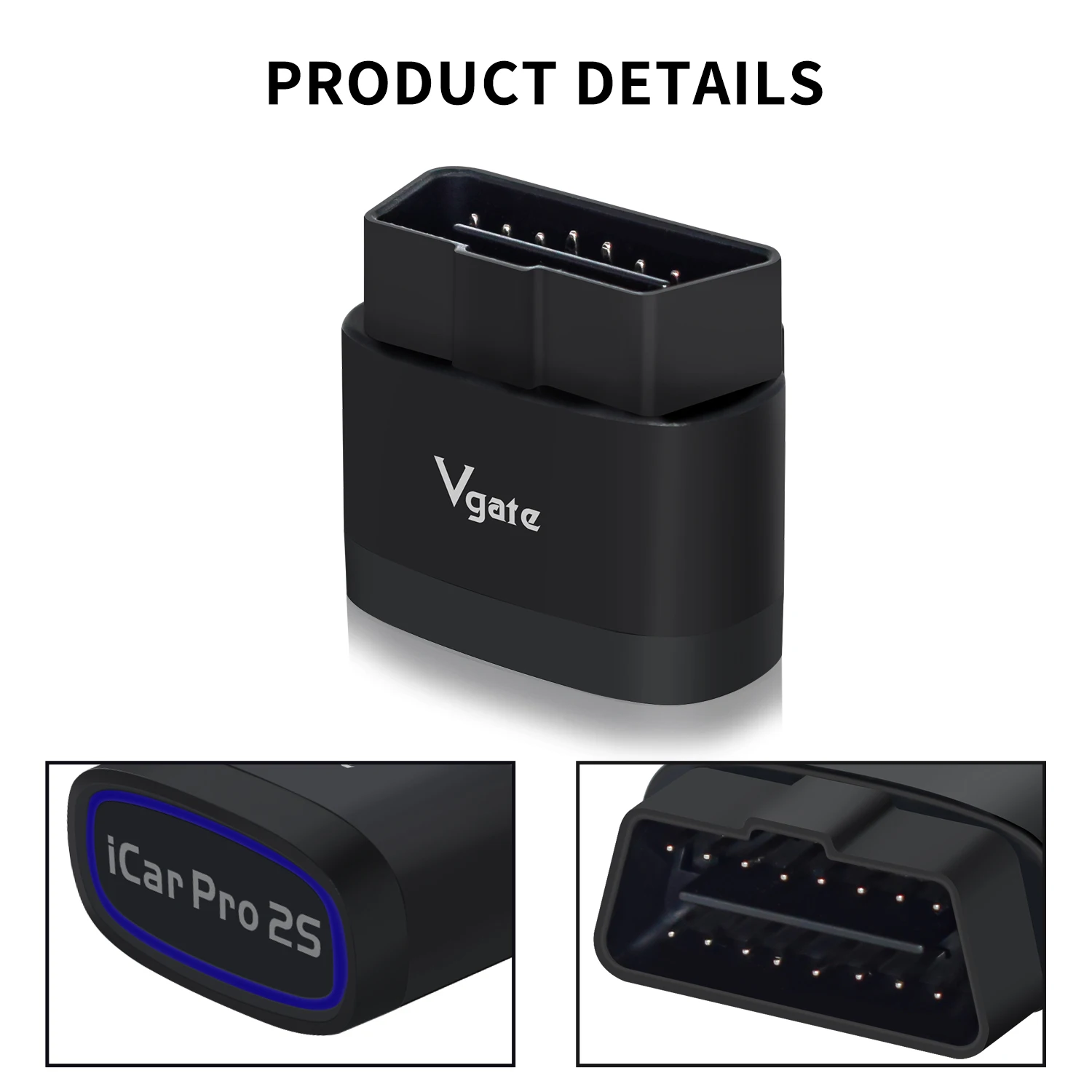 Vgate iCar Pro 2S Bluetooth 5.3 OBD2 Scanner Auto SCAN ELM327 Diagnostic Tool for iOS/Android/PC Car Scanner Upgraded OBD 2 V2.3