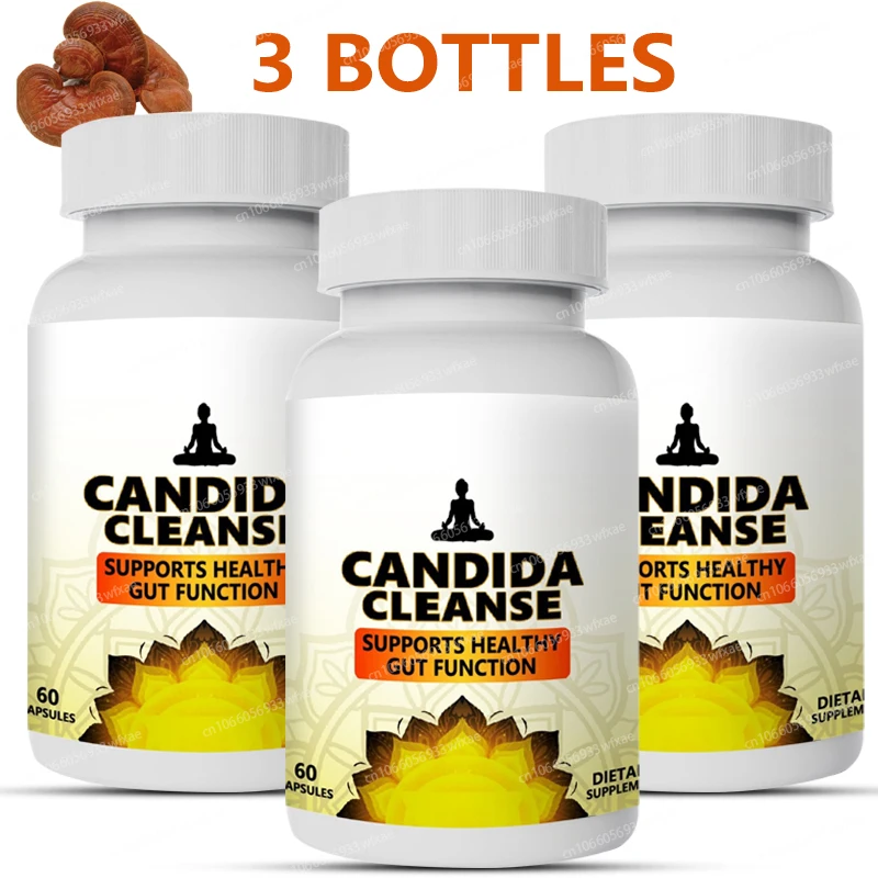 

3 Bottles Candida Cleanse - Antioxidant, Intestinal Cleansing and Detoxification Promote Digestion & Metabolism