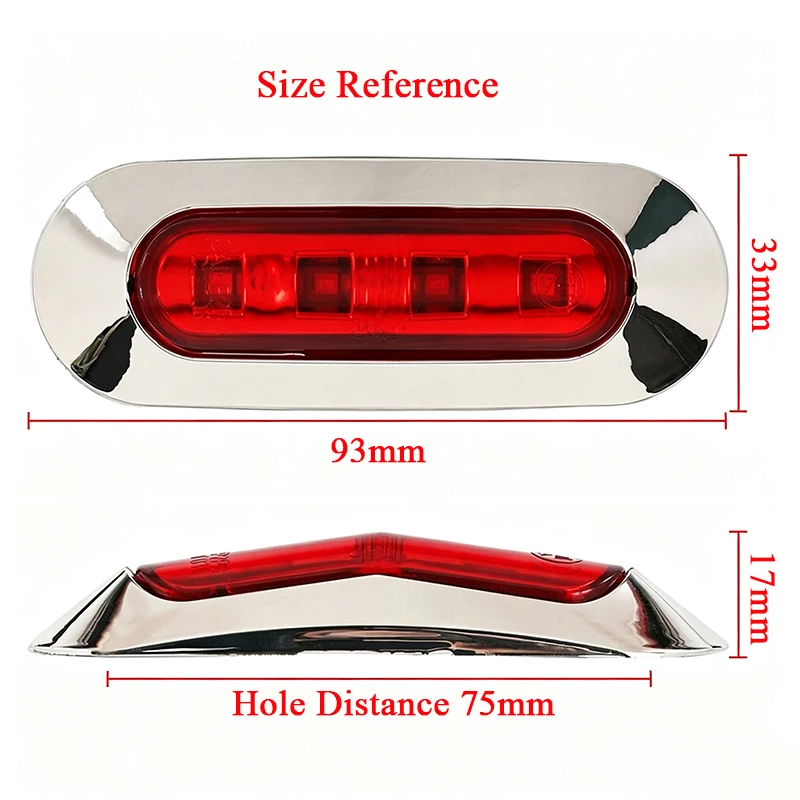 2/3/5PC Red Green 4LED Boat Navigation Light 12V-24V Waterproof IP67 Sailing Signal Lamp Marine Yacht Warning Lights Side Marker