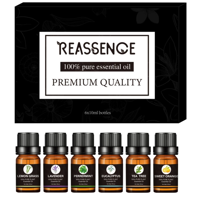 

Aromatic Essential Oils Aromatherapy Oil Gift Set-6 Pack 10ML Eucalyptus, Lavender, Lemon Grass, Orange, Peppermint, Tea Tree)