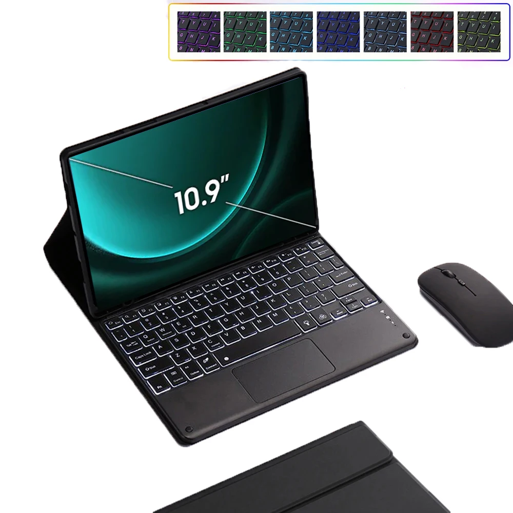 

Case for Samsung Galaxy Tab S9 FE 10.9 inch, Bluetooth keyboard case for Samsung Tab S9 FE 10.9 inch SM-X510/X516B