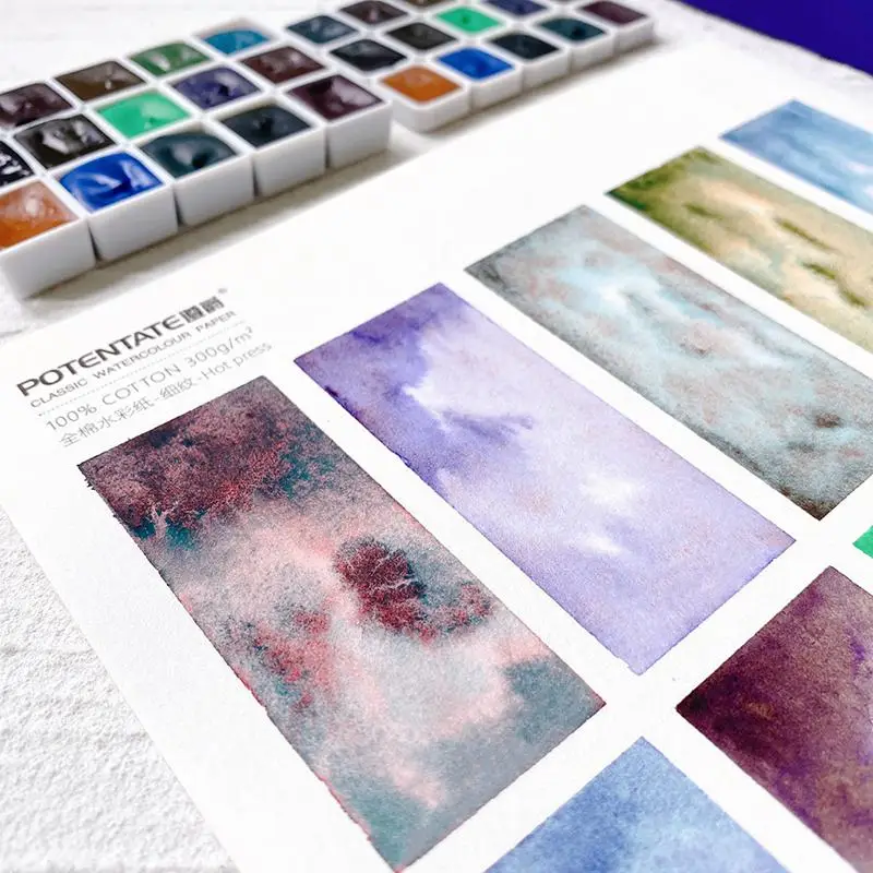 Super Vision Mini 1/2ml Layered Watercolor Paint Sample Handmand 15 Colors Artist Mineral Water Color for Painting Art Suppliers