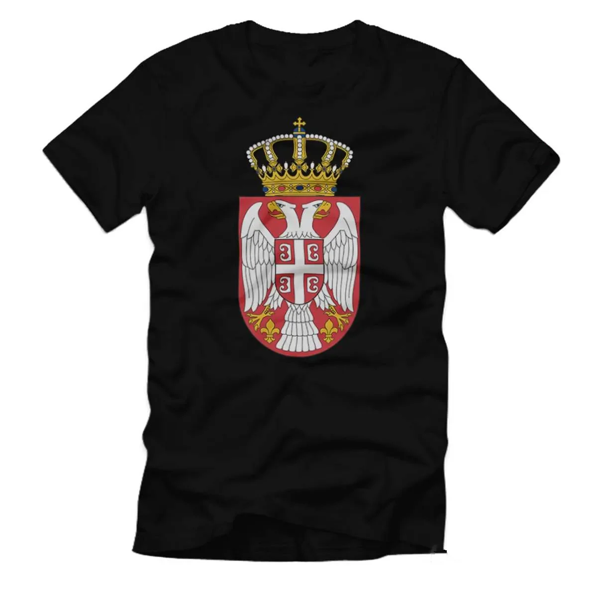 Serbia Double Eagle Coat of Arms Serbije Serbe Men T-Shirt Short Sleeve Casual Cotton O-Neck Summer T Shirts