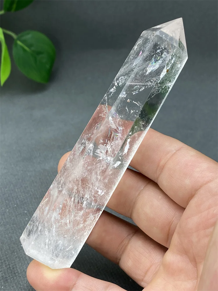 Natural Clear White Crystal Crystal Tower Meditation Chakra Healing Wand Feng Shui Ornaments Home Decoration