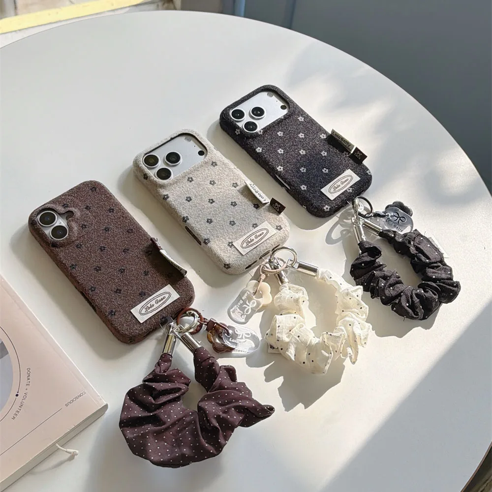 Korea Fashion Cute Fuzzy Star Phone Case For iPhone 18 Pro Max 18 Pro 17 16 15 Protection Shockproof Cases Cover with Chain