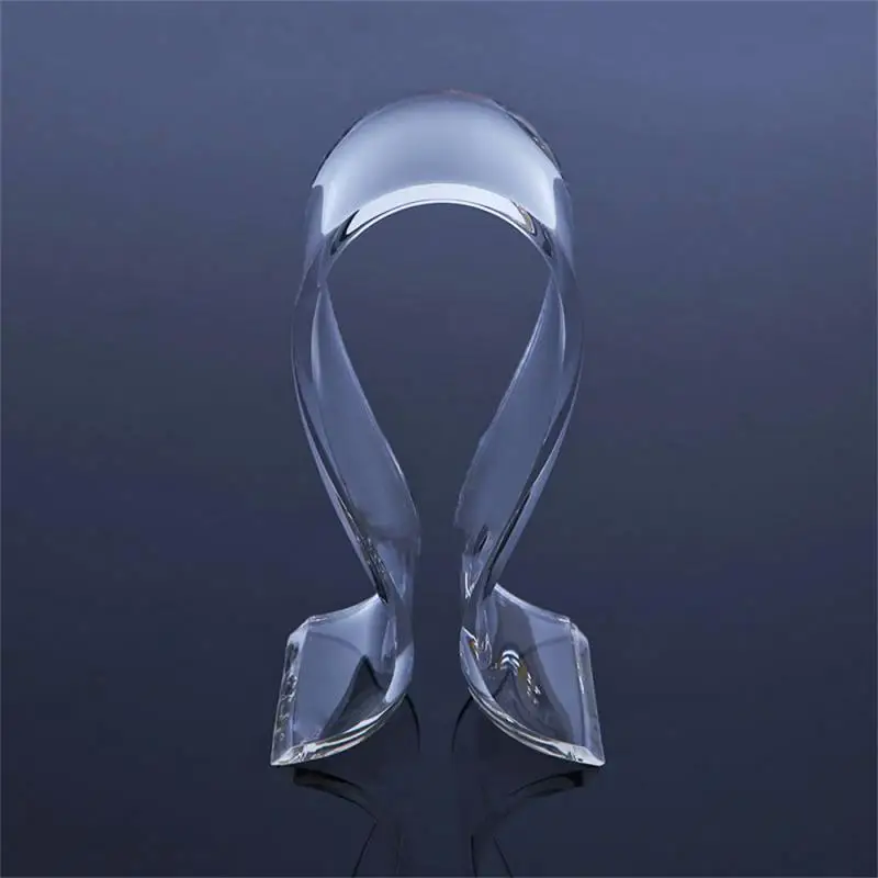 Headphone Stand Transparent Save Space Easy To Use Durable Fashionable Transparent Headphone Hanger Desk Headphone Stand Smooth