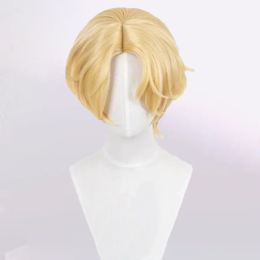 New Anime Alien Stage Luka Cosplay Unisex Yellow Short Hair Heat Resistant Synthetic Wigs Clothing Accessory Halloween Prop