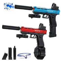 Automatic Splatter Ball Blasting Rechargeable Toy Gun Hydrogel Outdoor Game Weapon Pistola Water Beads Pistol For Adults Kids