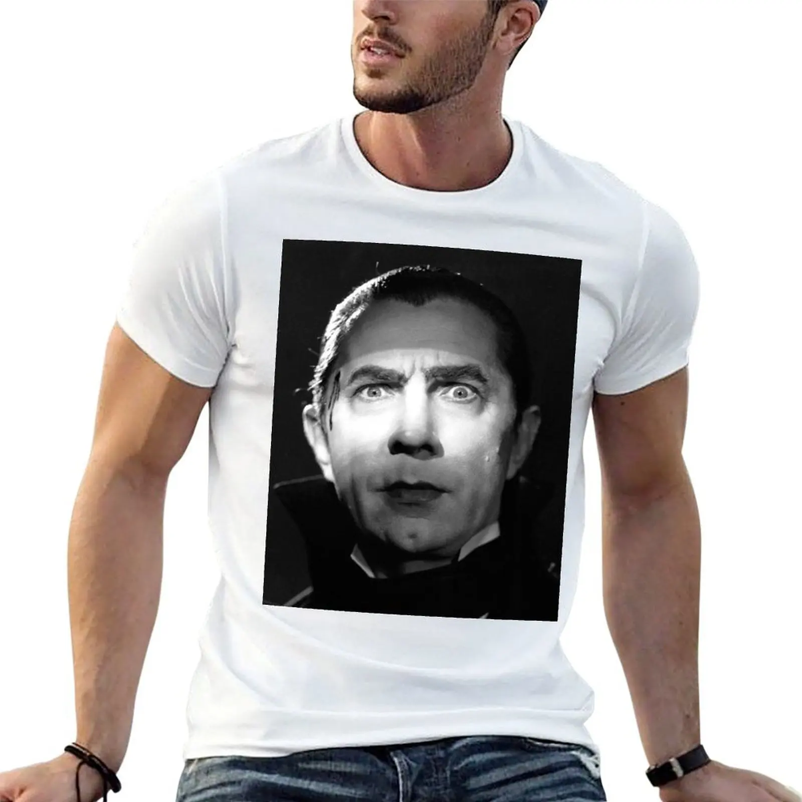 Фото Футболка Bela Lugosi Dracula, мужские футболки с графическим принтом, мужские футболки с графическим принтом slim fit, мужская футболка