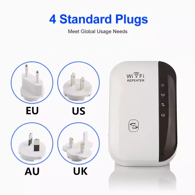 Wholesale Price Wireless Wifi Repeater Long Range Amplifiers 300Mbps WiFi Signal Amplifier Booster With Internet Port for Home