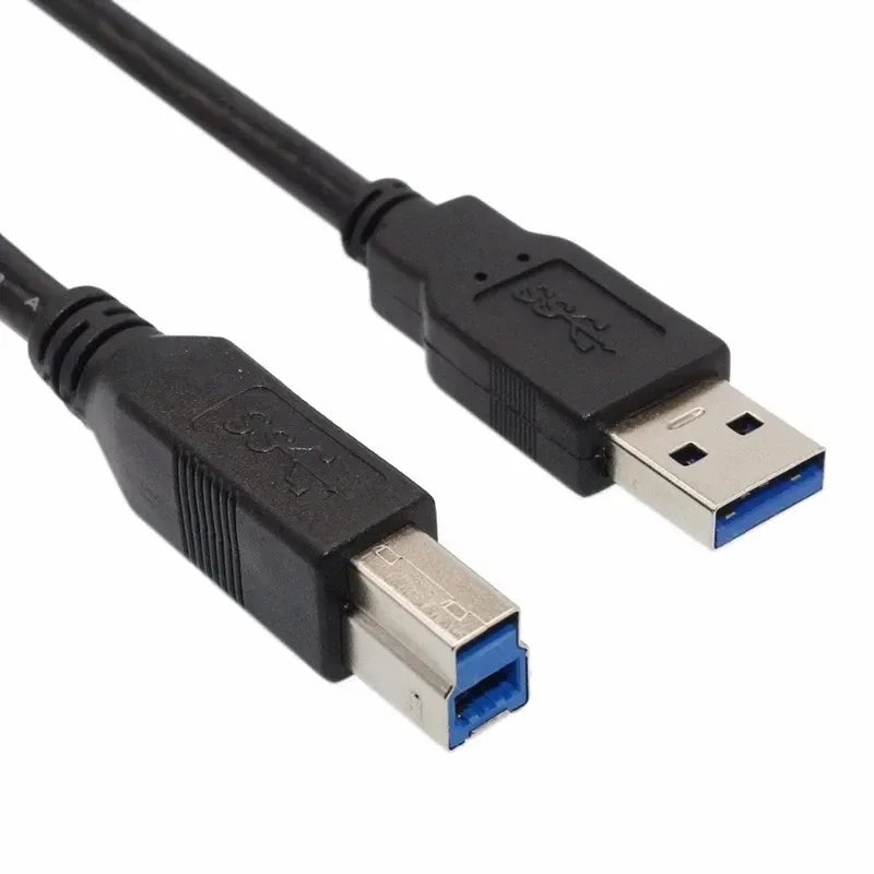 1m 1.8m USB 3.0 Data Cable USB-A Male to B Male Type B Superspeed Cord for Docking Station External Hard Drivers Scanner Printer