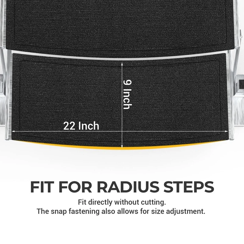 Imagem -06 - Step Mat para Fold up Curved Passos Tapetes Campista para Fora 22 Envolva em Torno de Rádio Escadas Tapetes Pacotes rv