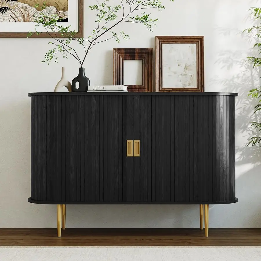 

Многофункциональный буфет, современный шкаф-буфет для кухни и гостиной, декоративный шкаф с регулируемыми полками, деревянный шкаф для хранения.