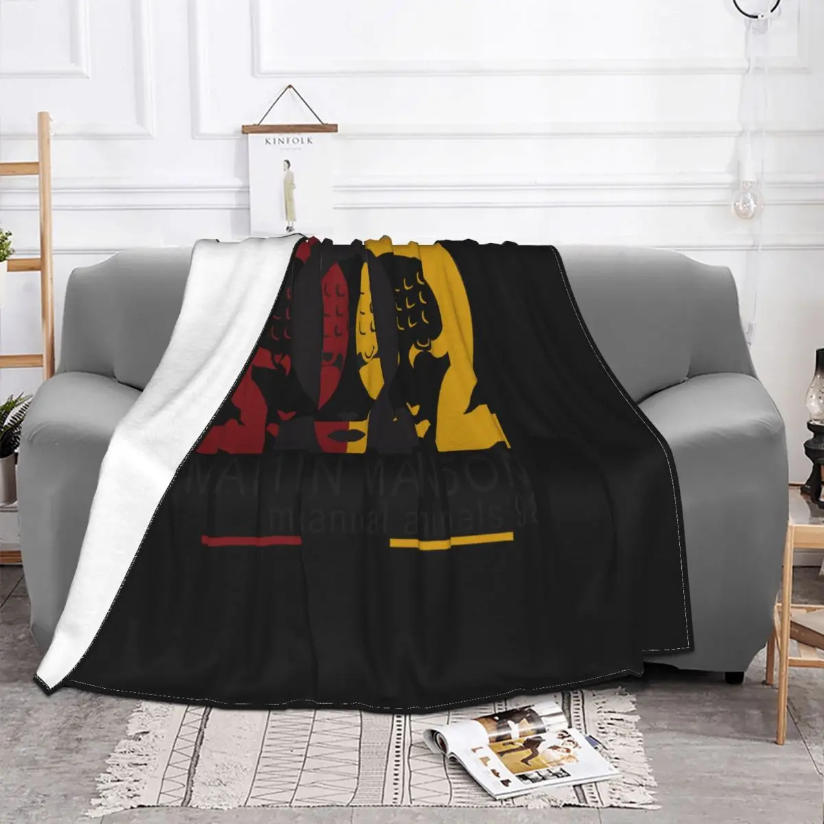 Marilyn Manson Mechanical Animals 1 Anime Knee Blanket Blankets & Throws Thin Wadding Blanket Throw Blanket