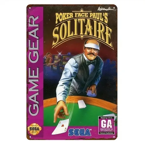 Packer Face Paul;s Solitaire Retro Video Game Metal Poster Placa de Metal Decorativa