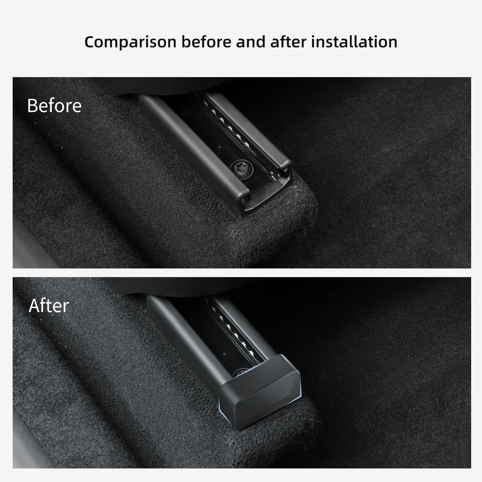 for Tesla Model Y Juniper/Launch 2025 Car Seat Slide Rail Protection Cover Car Interior Function Accessories 4Pcs/set