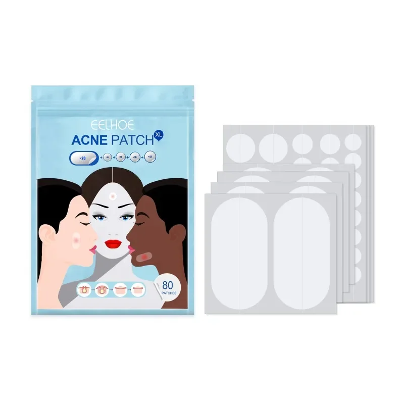 Atadura hidrocolóide para acne e cuidados com a pele, Removedor de manchas, cravo e Blemi Patch, 80 unidades por embalagem