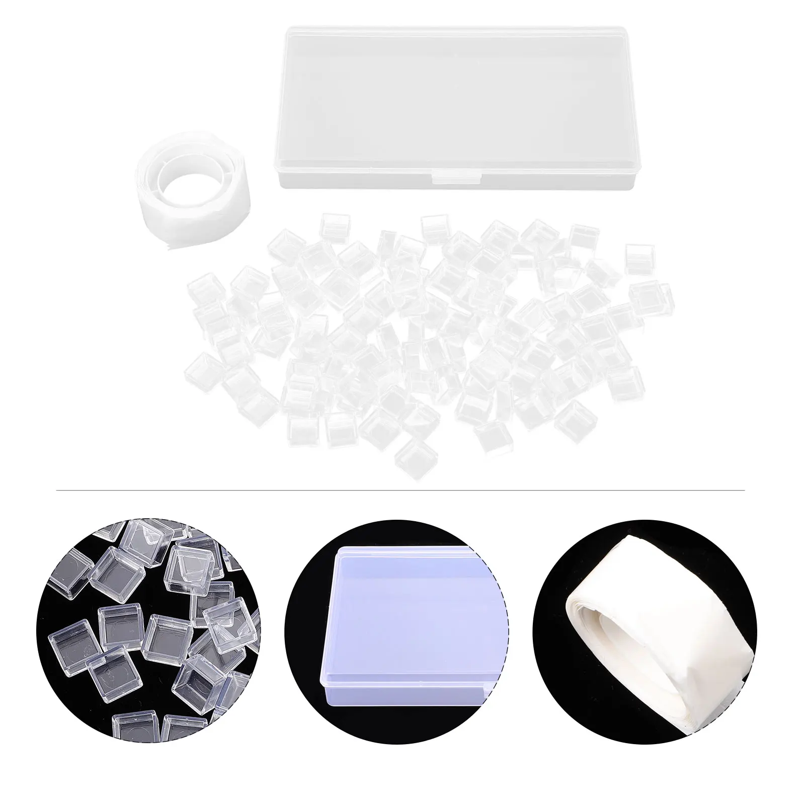 

Transparent Plastic Watercolor Paint Box Pigment Boxes Practical Holder Storage Case Jewelry Container