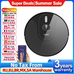 ABIR X6 Robot Vacuum Cleaner, Visual Navigation,APP Virtual Barrier,6000PA Suction,Smart Home Mop,Floor Carpet Washing Appliance