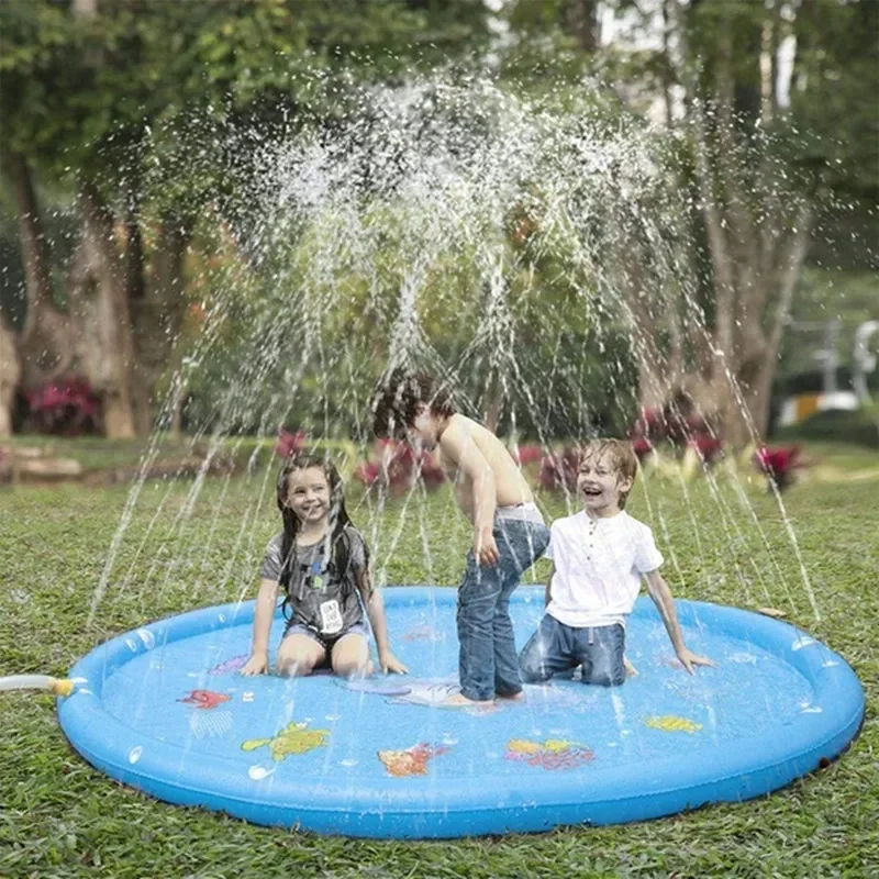 

Summer Lawn Children Water Game Play Mat Kids Outdoor Splash Mat For Kids Pool Games Toy Sprinkle Splash Water Toy Bath Pad