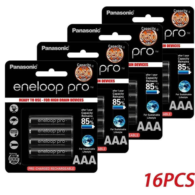 Originele Panasonic Eneloop Pro 950mAh AAA-batterij voor zaklamp speelgoedcamera Vooraf opgeladen oplaadbare batterijen met hoge capaciteit