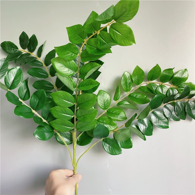 Tropical Tree Large Artificial Plants Tall 28'' Fake Eucalyptus Branch Plastic Plants False Ficus For Home Living Room Study Dec