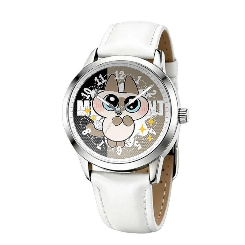 Azuki Uhr – Niedlich und im Cartoon-Stil, schlichter Design, geräuschlos, wasserdicht, neu, kreativ und gut aussehend, langlebig, Geschenk für Studenten und Paare. – Detail 4