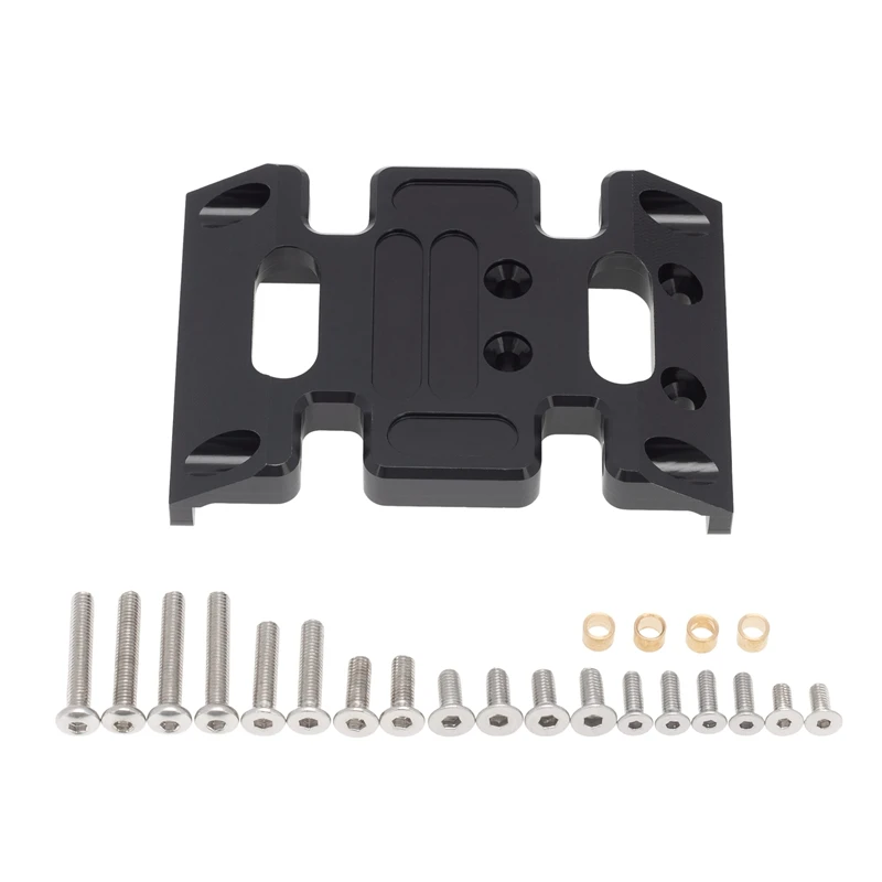 Metal Gearbox Mount Transmission Holder Chassis Center Skid Plate For Axial SCX10 90027 90028 1/10 RC Crawler