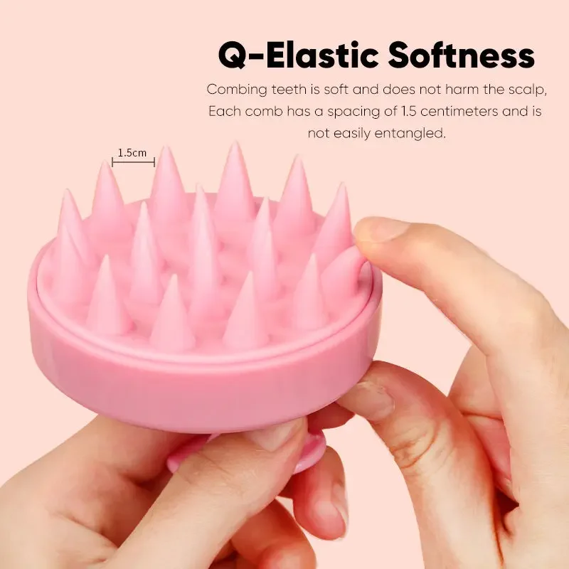 Silicone Shampoo Brush Head Scalp Massage Comb Hair Washing Comb Body Massage Brush Bath Shower Brush Salon Hairdressing Tool