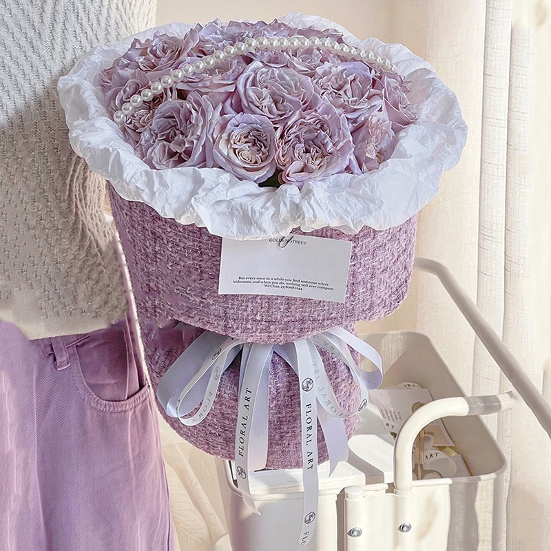1.5 Meters Fashion Luxury Style Fabric Wrapping Cloth for Flower Bouquet Gift Packaging Handmade Diy Material