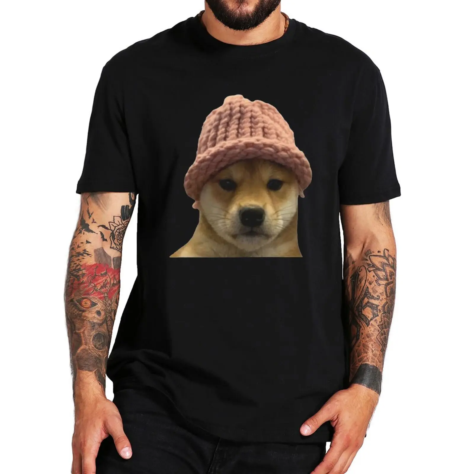 

Dogwifhat Logo T Shirt Crypto Dog Meme Y2k Geek Short Sleeve Casual 100% Cotton Soft Unisex T-shirt EU Size