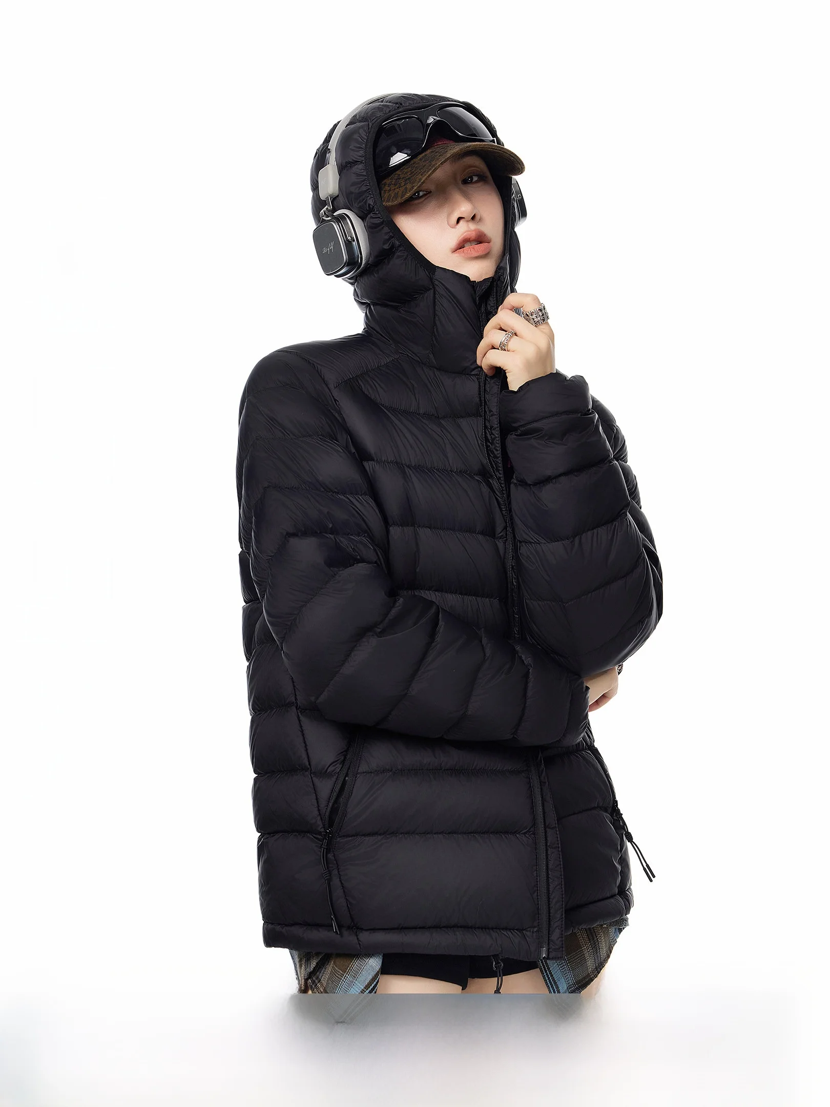 

Женская легкая зимняя куртка Ichmode American Sle с капюшоном, 90% белый пух, теплая, морозостойкая